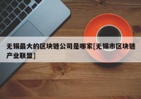 无锡最大的区块链公司是哪家[无锡市区块链产业联盟]