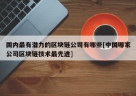 国内最有潜力的区块链公司有哪些[中国哪家公司区块链技术最先进]