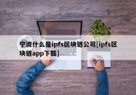 宁波什么是ipfs区块链公司[ipfs区块链app下载]